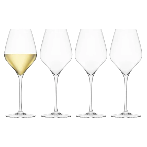 FINAL TOUCH WHITE WINE LEAD FREE CRYSTAL GLASSES 4PK @ Deerfoot Meadows [1037930]