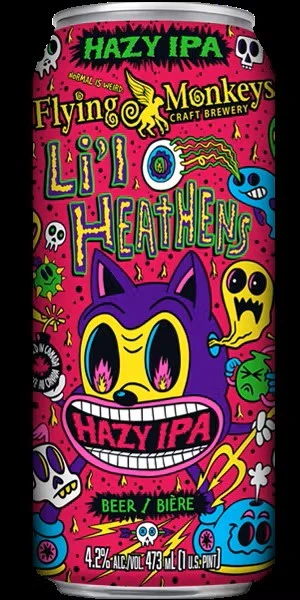 FLYING MONKEYS LIL HEATHENS HAZY IPA 473ML CAN @ MacTaggart [1055189]
