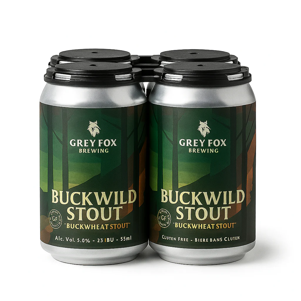 GREY FOX BUCKWILD STOUT 355ML 4PK CAN @ Deerfoot Meadows [1052357]