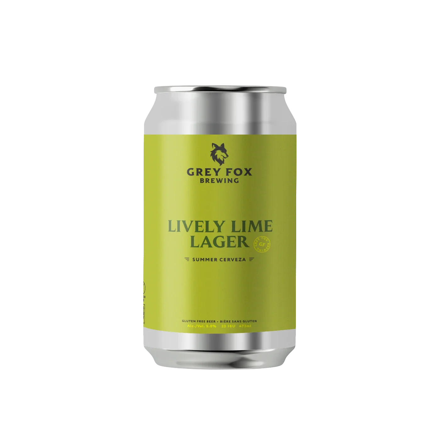 GREY FOX LIVELY LIME LAGER CERVEZA 473ML CAN @ MacTaggart [1057175]