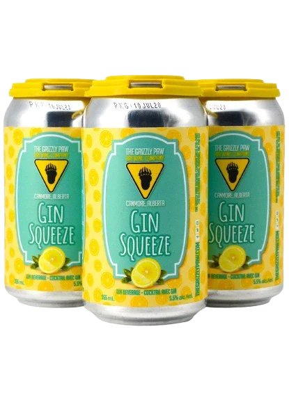 GRIZZLY PAW GIN SQUEEZE COCKTAIL 355ML 4PK CAN @ MacTaggart [1027619]