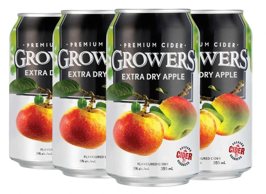 GROWERS EXTRA DRY APPLE CIDER 355ML 6PK CAN @ Deerfoot Meadows [1004849]