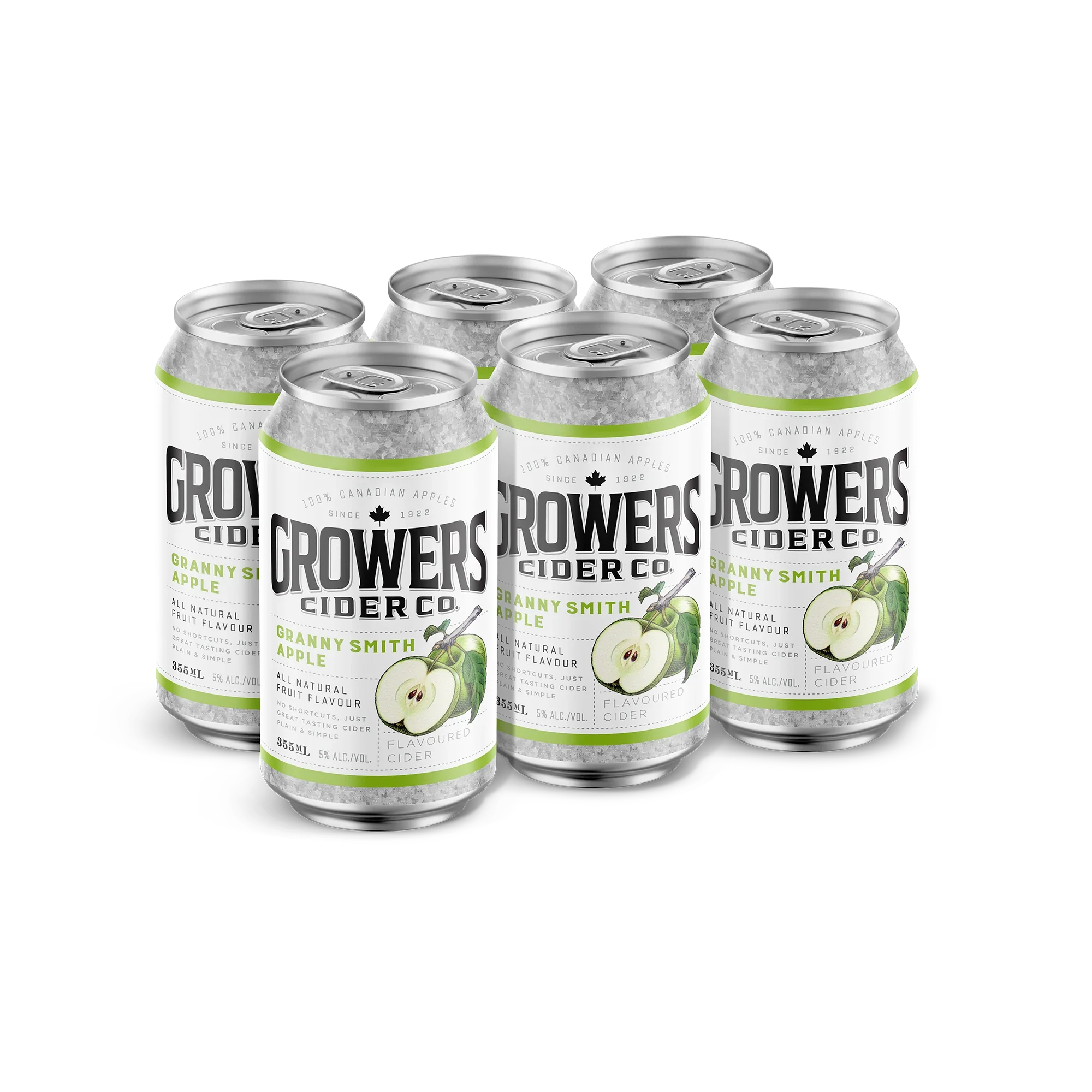 GROWERS GRANNY SMITH APPLE 355ML 6PK CAN @ MacTaggart [1004507]