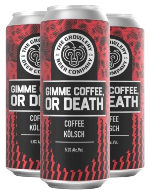 GROWLERY GIMME COFFEE OR DEATH COFF KOLSCH 473ML 4PK CAN @ MacTaggart [1047284]