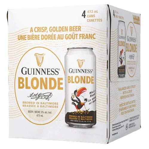 GUINNESS BLONDE AMERICAN LAGER 473ML 4PK CAN @ MacTaggart [1007760]