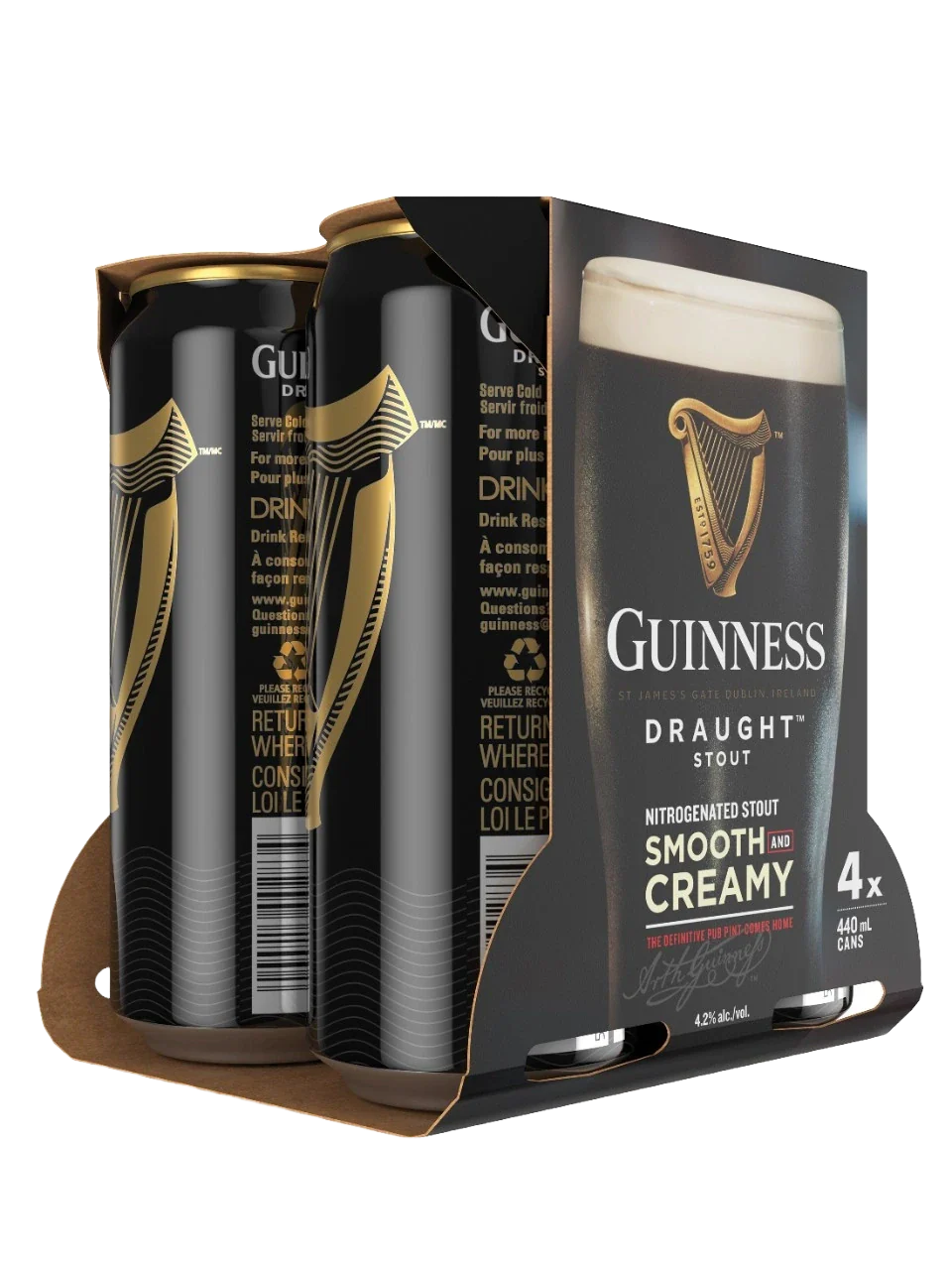 GUINNESS DRAUGHT 440ML 4PK CAN @ Deerfoot Meadows [1000355]