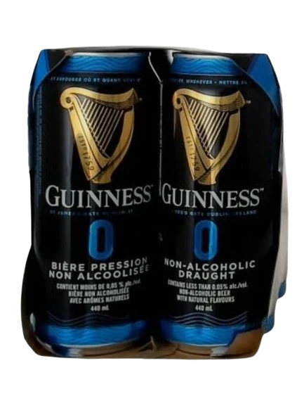 GUINNESS ZERO NON ALC STOUT 440ML 4PK CAN @ Deerfoot Meadows [1050342]