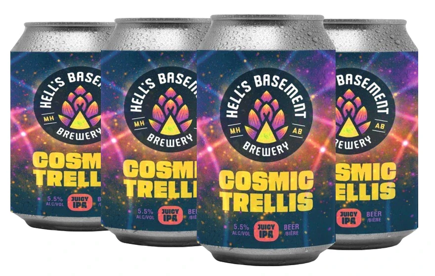 HELLS BASEMENT COSMIC TRELLIS JUICY IPA 355ML 6PK CAN @ MacTaggart [1046795]