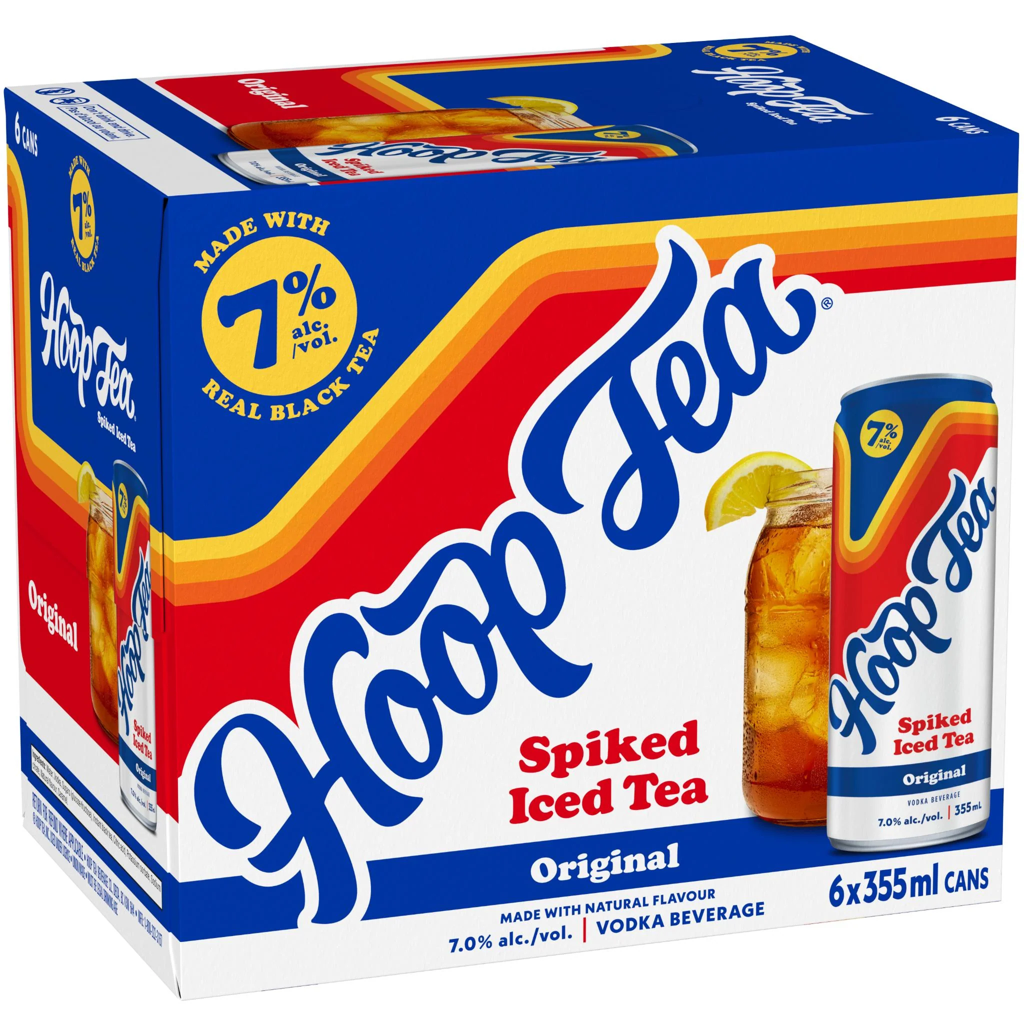 HOOP TEA SPIKED ICED TEA 7% 355ML 6PK CAN @ Deerfoot Meadows [1062715]