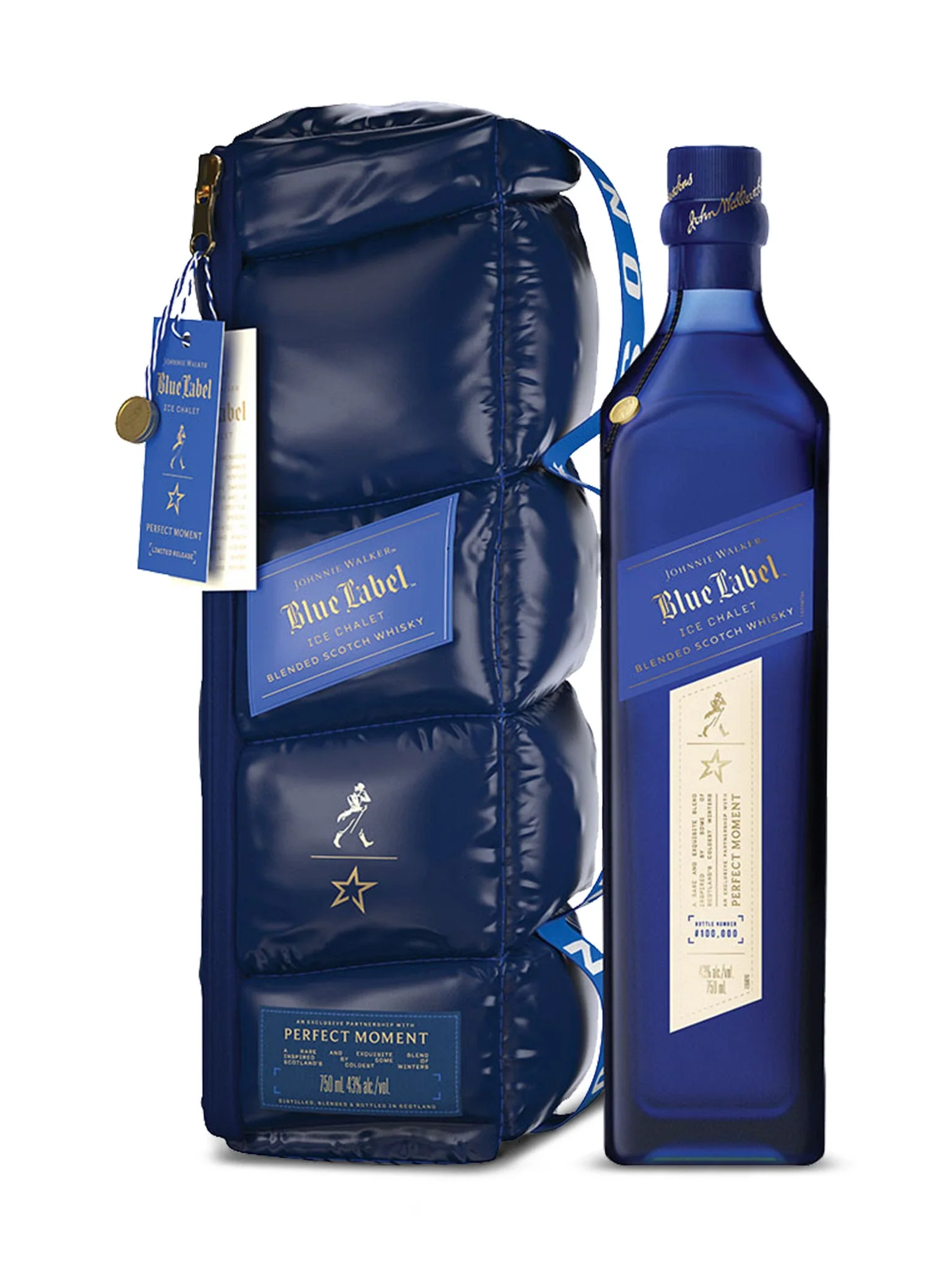 JOHNNIE WALKER BLUE LABEL ICE CHALET BLENDED SCOTCH 750ML @ MacTaggart [1055114]