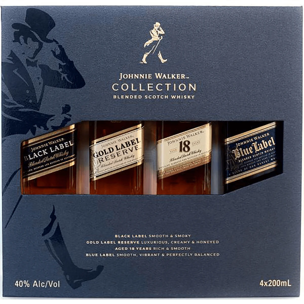 JOHNNIE WALKER FAMILY COLLECTION 200ML 4PK @ MacTaggart [1007110]