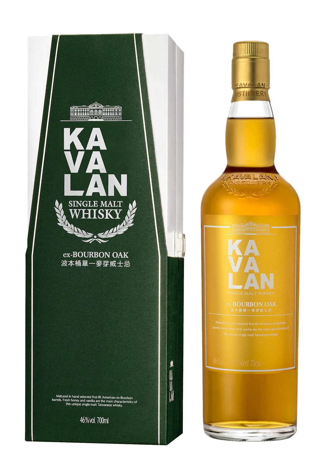 KAVALAN EX BOURBON OAK SINGLE MALT 700ML @ Deerfoot Meadows [1017749]