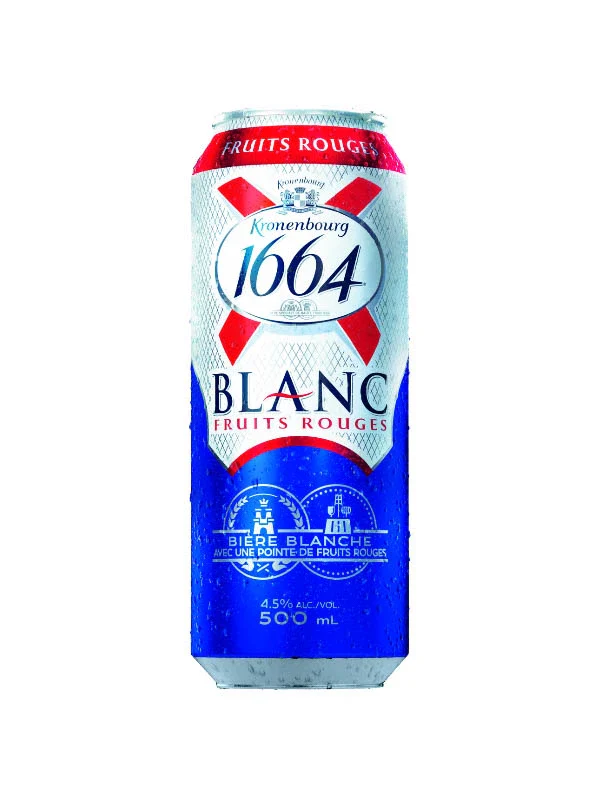 KRONENBOURG 1664 BLANC FRUIT ROUGE 500ML CAN @ MacTaggart [1005274]
