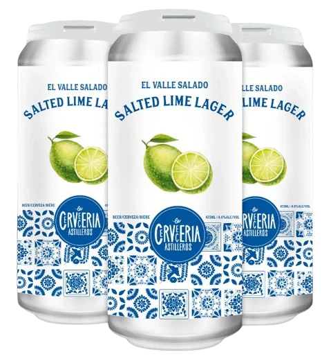LA CERVECERIA ASTILLEROS SALTED LIME LAGER 473ML 4PK CAN @ Deerfoot Meadows [1041085]