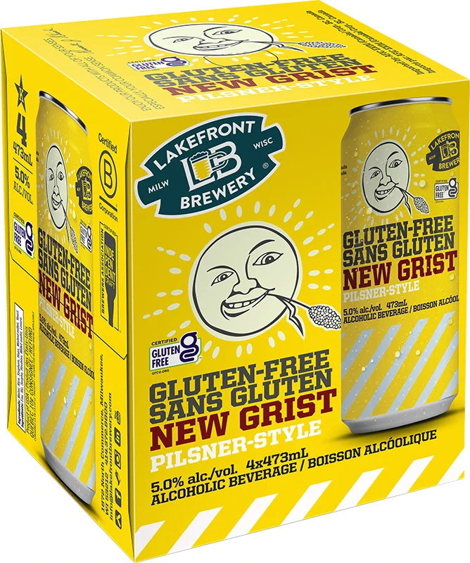 LAKEFRONT NEW GRIST GLUTEN FREE PILSNER 473ML 4PK CAN @ Deerfoot Meadows [1047637]