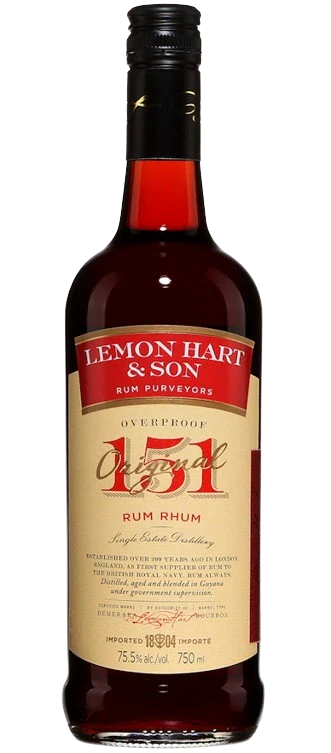 LEMON HART 151 DEMERARA RUM 750ML @ MacTaggart [1013490]