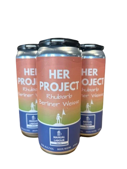 MANUAL LABOUR HER PROJECT RHUBARB BERLINER WEISSE 473ML 4PK @ MacTaggart [1051769]