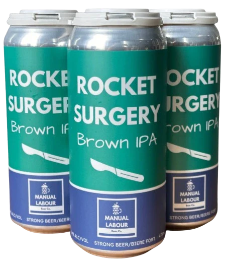 MANUAL LABOUR ROCKET SURGERY BROWN IPA 473ML 4PK CAN @ MacTaggart [1051148]