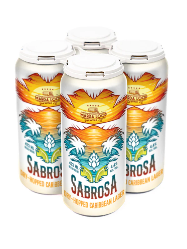 MARDA LOOP BREWING SABROSA CARIBBEAN LAGER 473ML 4PK CAN @ Deerfoot Meadows [1074898]