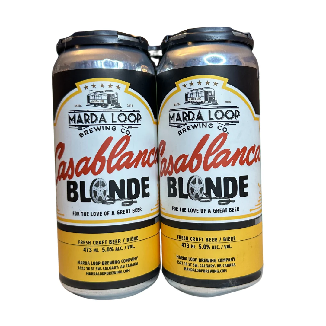 MARDA LOOP CASABLANCA BLONDE ALE 473ML 4PK CAN @ Deerfoot Meadows [1023701]