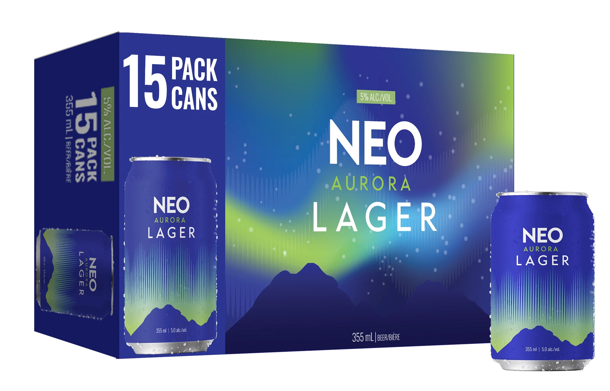 META NEO AURORA LAGER 355ML 15PK CAN @ MacTaggart [1059521]