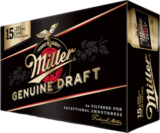 MILLER GENUINE DRAFT 355ML 15PK CAN @ MacTaggart [1001715]