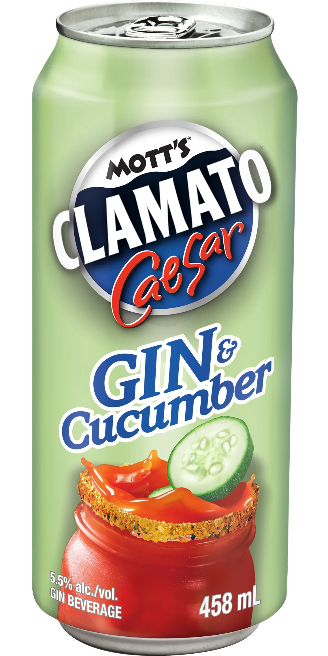 MOTTS CLAMATO CAESAR CUCUMBER GIN 458ML CAN @ MacTaggart [1009935]
