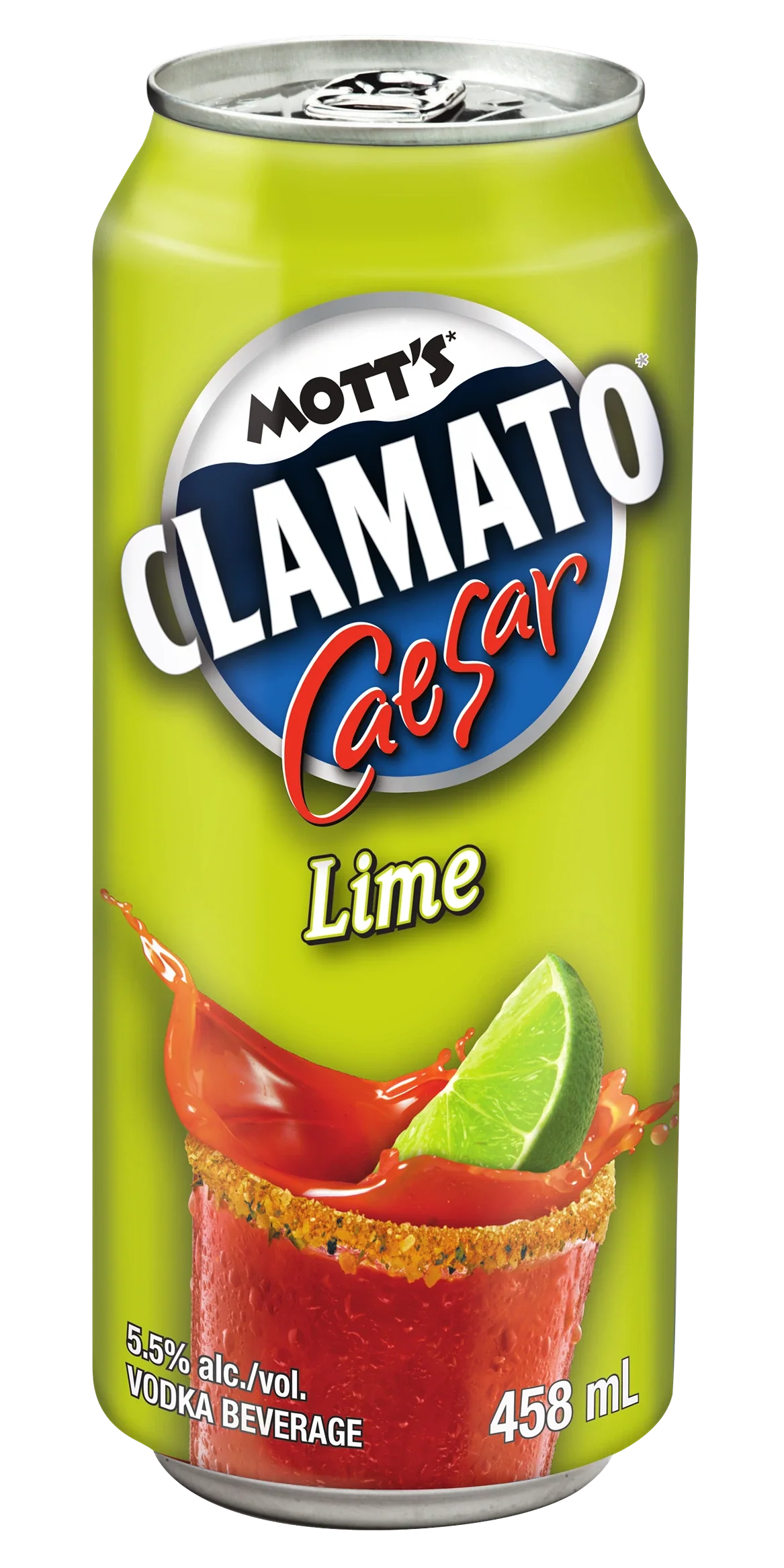 MOTTS CLAMATO CAESAR LIME 458ML CAN @ Deerfoot Meadows [1004533]