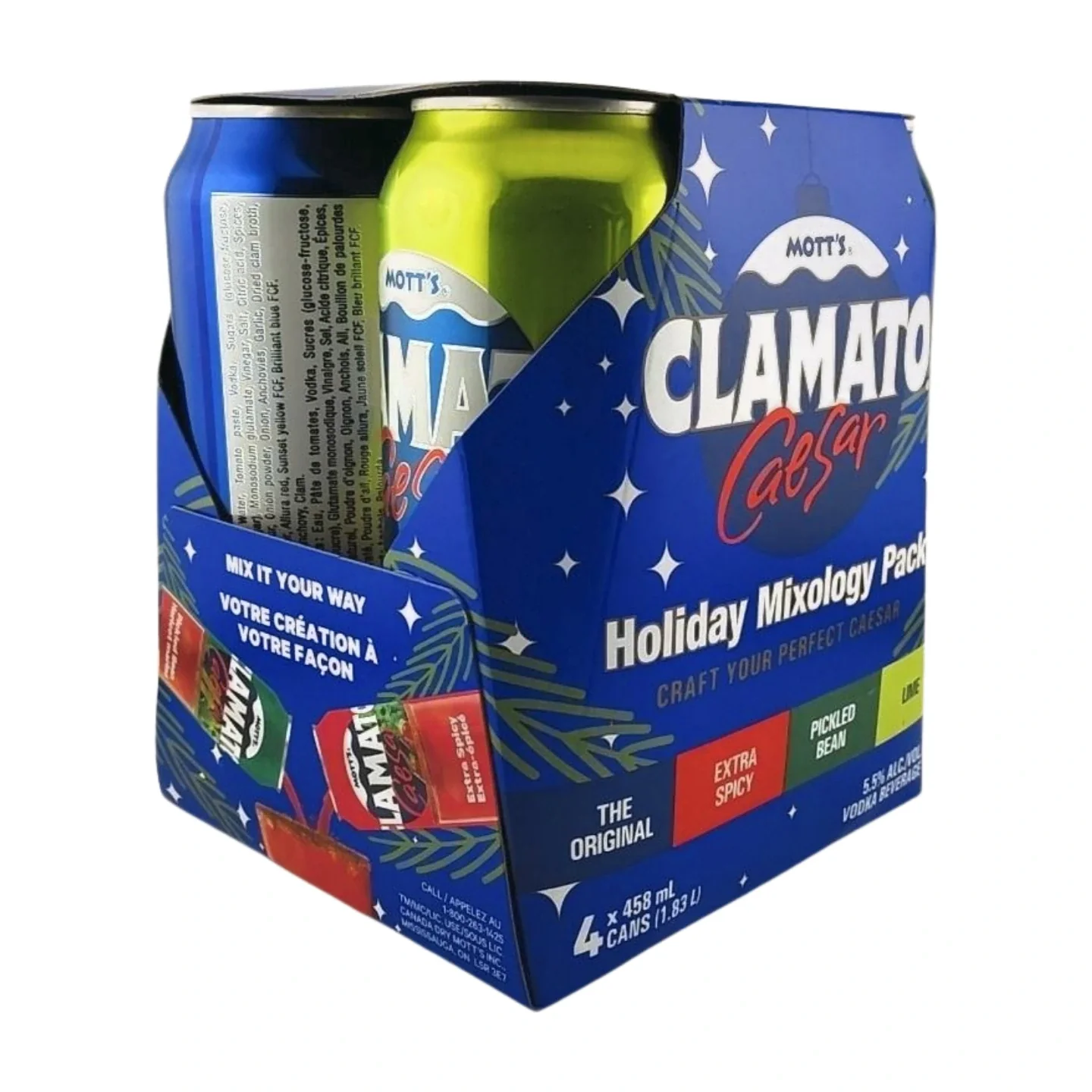MOTTS CLAMATO CAESAR MIXOLOGY 458ML 4PK CAN @ Deerfoot Meadows [1061071]