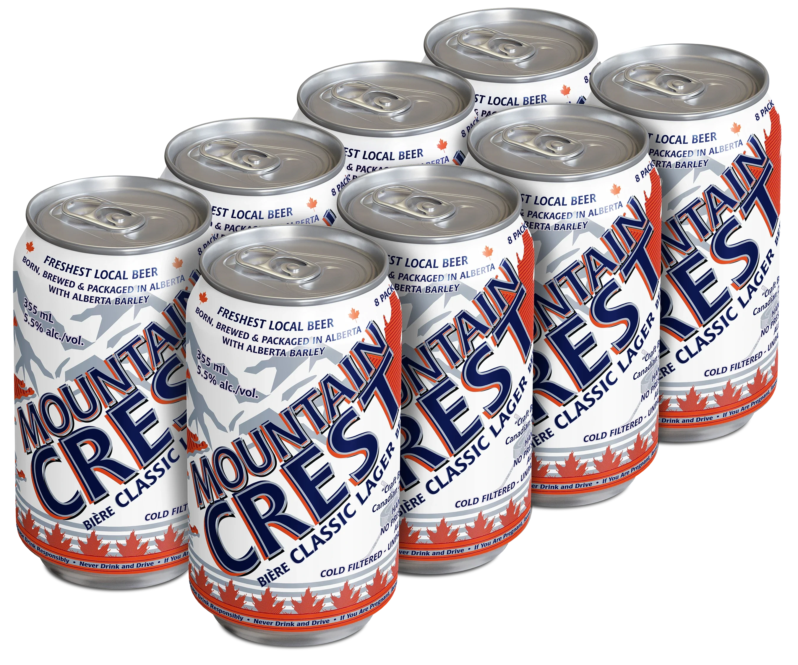 MOUNTAIN CREST CLASSIC LAGER 355ML 8PK CAN @ MacTaggart [1018374]