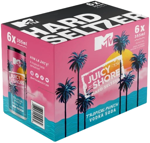 MTV HARD SELTZER JUICY SHORE TROPICAL PUNCH 355ML 6PK CAN @ MacTaggart [1048295]