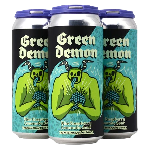 NEW LEVEL GREEN DEMON BLUE RASP LEMONADE SOUR 473ML 4PK CAN @ Deerfoot Meadows [1039588]