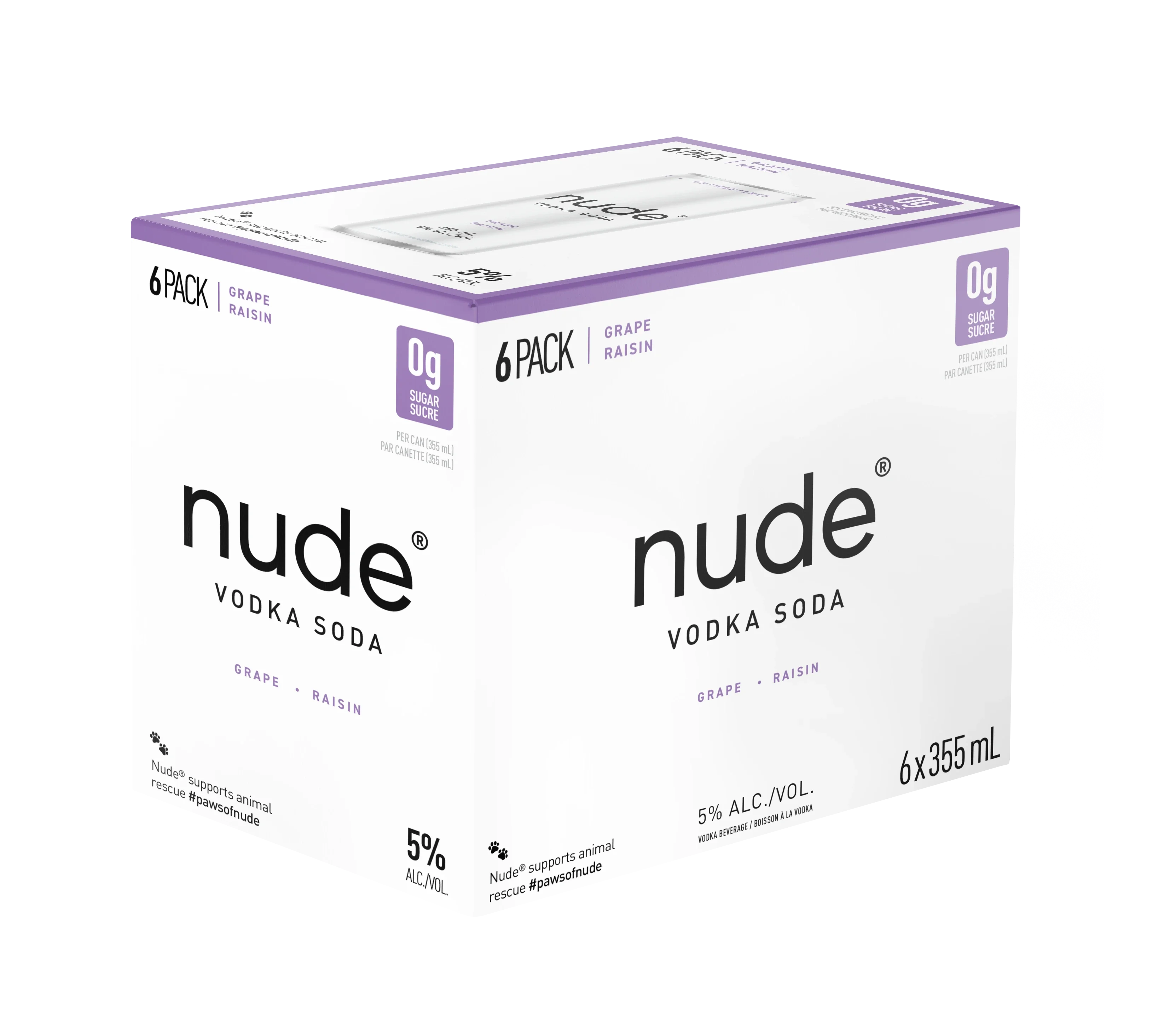 NUDE VODKA SODA GRAPE 355ML 6PK CAN @ MacTaggart [1057080]
