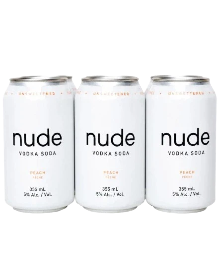NUDE VODKA SODA PEACH 355ML 6PK CAN @ MacTaggart [1007488]