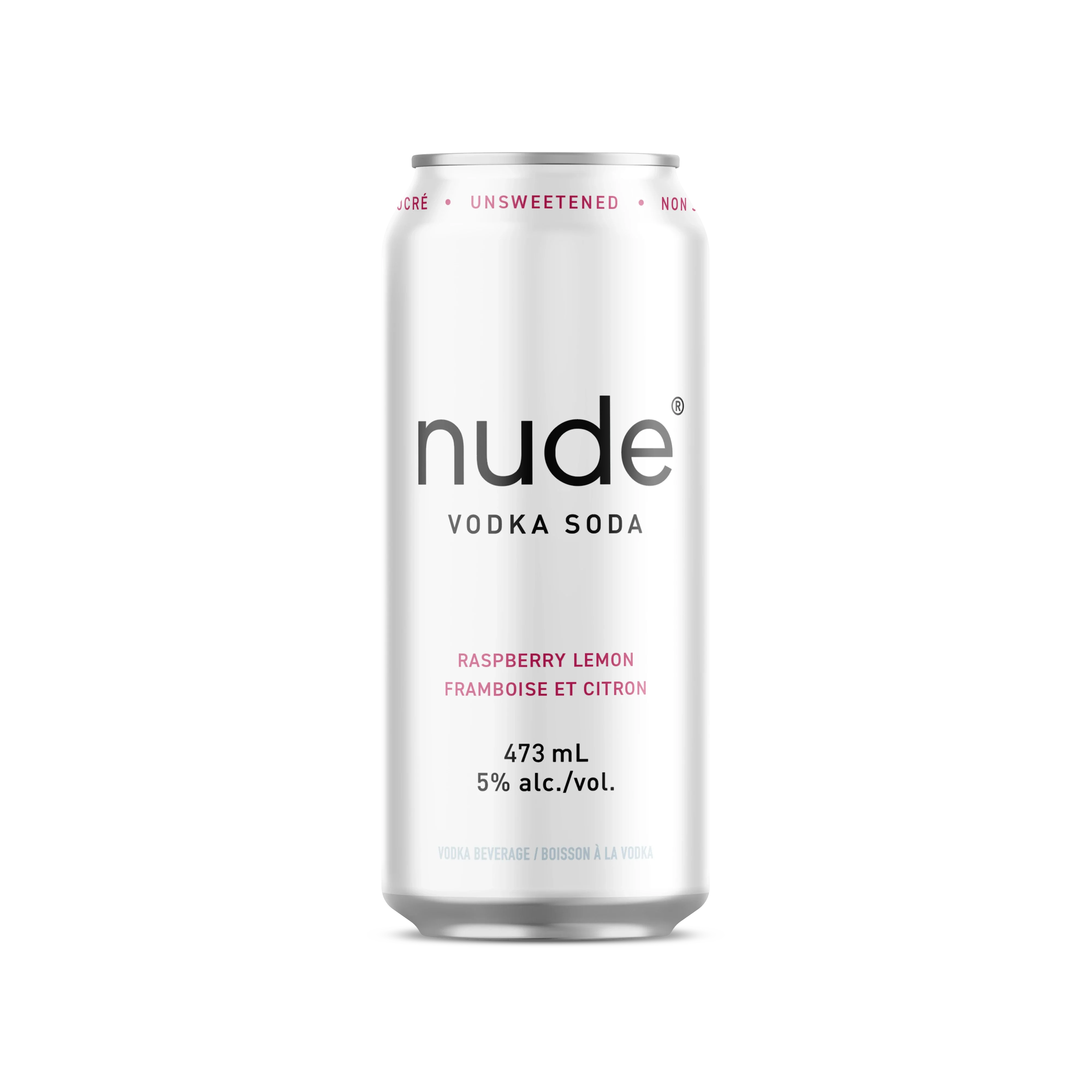 NUDE VODKA SODA RASPBERRY LEMON 473ML CAN @ Deerfoot Meadows [1056373]