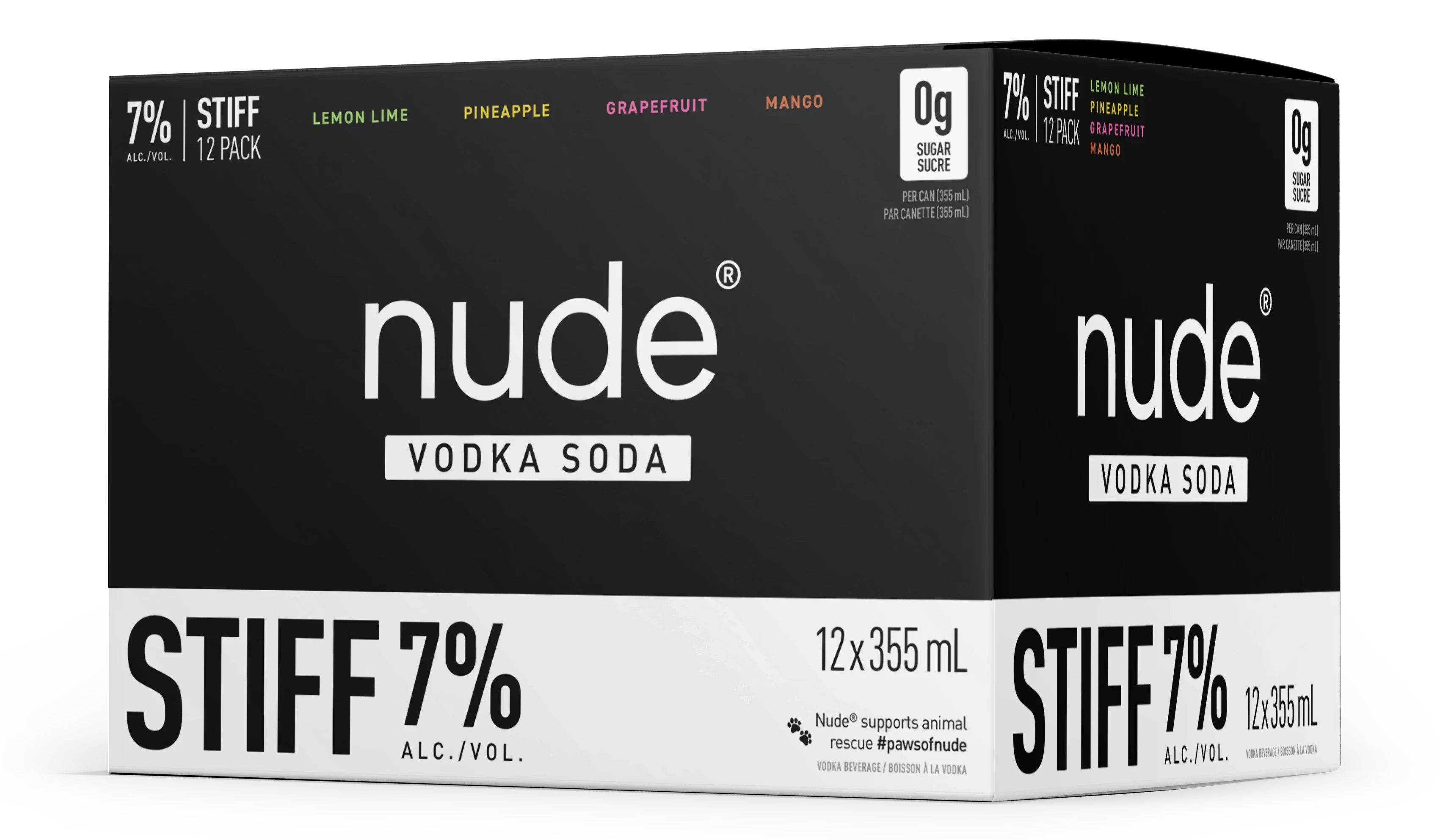 NUDE VODKA SODA STIFF 7% MIXER 355ML 12PK CAN @ Deerfoot Meadows [1056375]