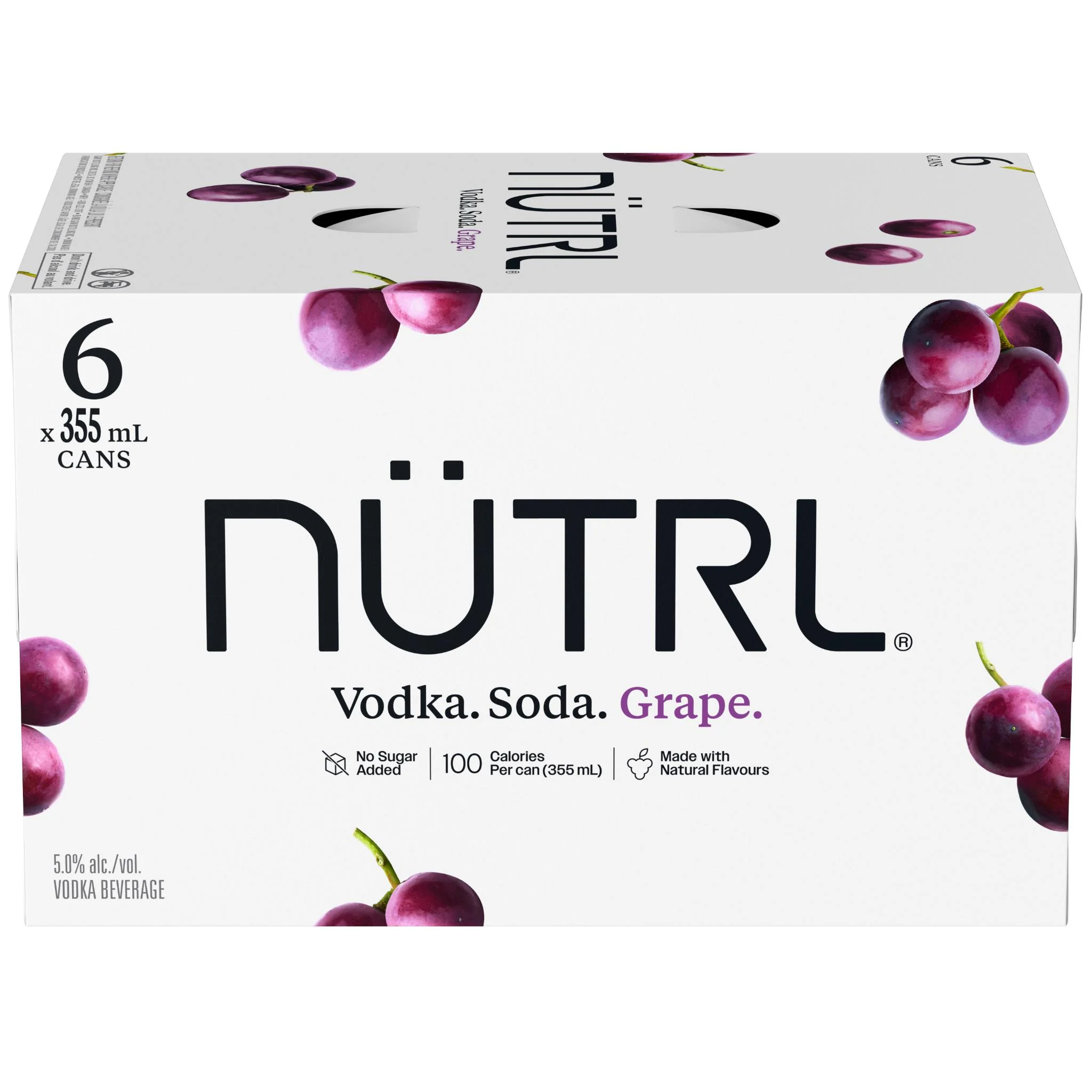 NUTRL VODKA SODA GRAPE 355ML 6PK CAN @ MacTaggart [1045389]