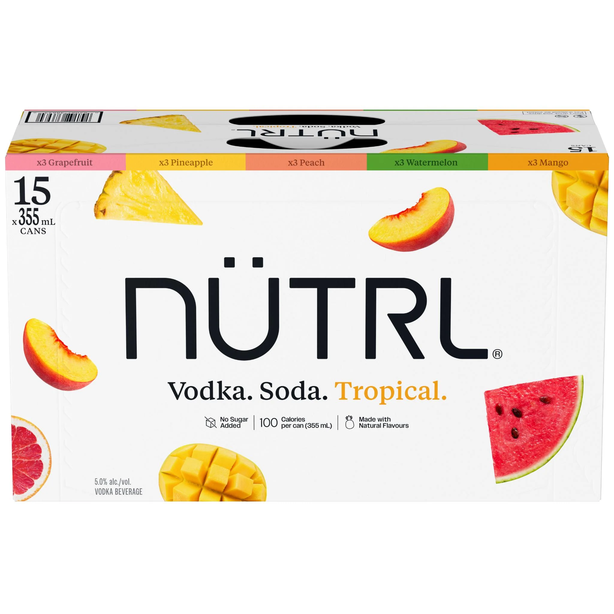 NUTRL VODKA SODA TROPICAL MIXER 355ML 15PK CAN @ Deerfoot Meadows [1039068]
