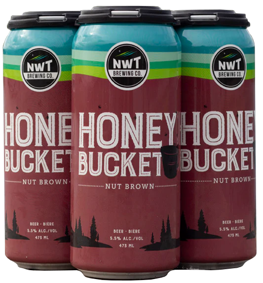 NWT HONEY BUCKET NUT BROWN ALE 473ML 4PK CAN @ MacTaggart [1048677]