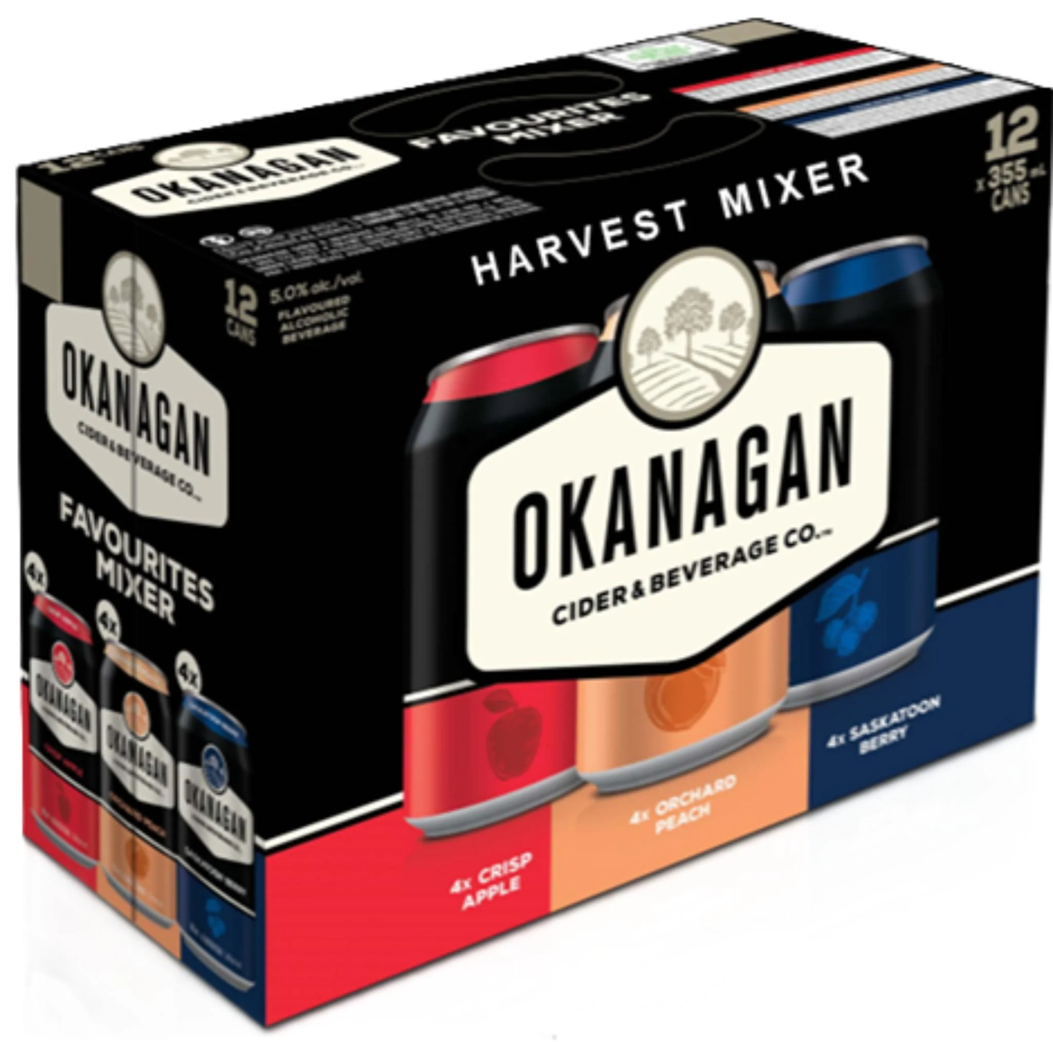 OKANAGAN CIDER HARVEST MIXER 355ML 12PK CAN @ MacTaggart [1062729]