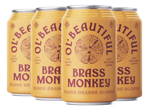 OL BEAUTIFUL BRASS MONKEY BLOOD ORANGE BLONDE 355ML 6PK CAN @ Deerfoot Meadows [1028987]