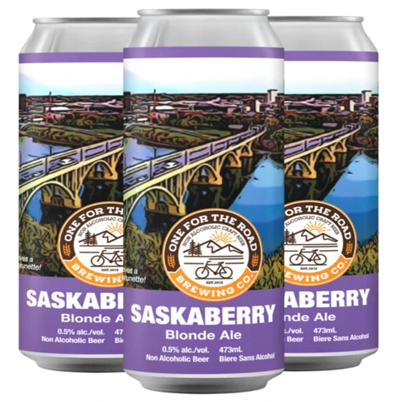 ONE FOR THE ROAD NON ALC SASKABERRY BLONDE ALE 473ML 4PK CAN @ MacTaggart [1047685]