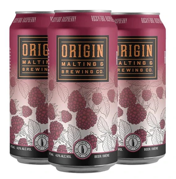 ORIGIN ROCKYFORD RASPBERRY ALE 473ML 4PK CAN @ MacTaggart [1025698]