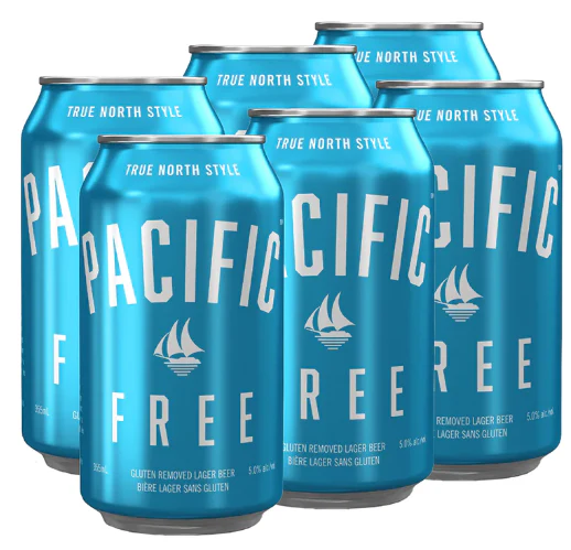 PACIFIC FREE GLUTEN REMOVED LAGER 355ML 6PK CAN @ Deerfoot Meadows [1047268]