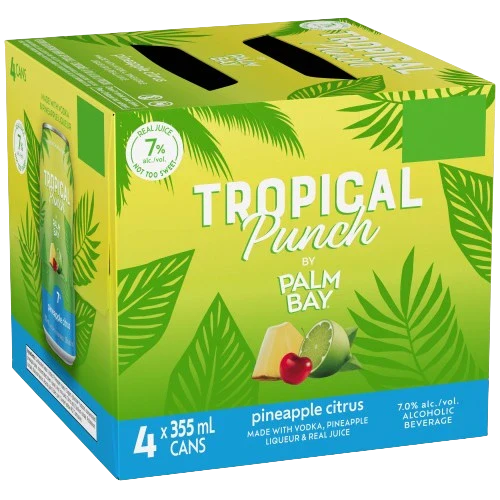 PALM BAY TROPICAL PUNCH PINEAPPLE CITRUS 355ML 4PK CAN @ MacTaggart [1051361]