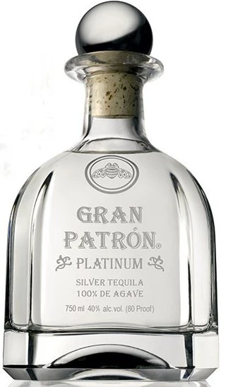 PATRON GRAN PLATINUM SILVER TEQUILA 750ML @ MacTaggart [1013707]