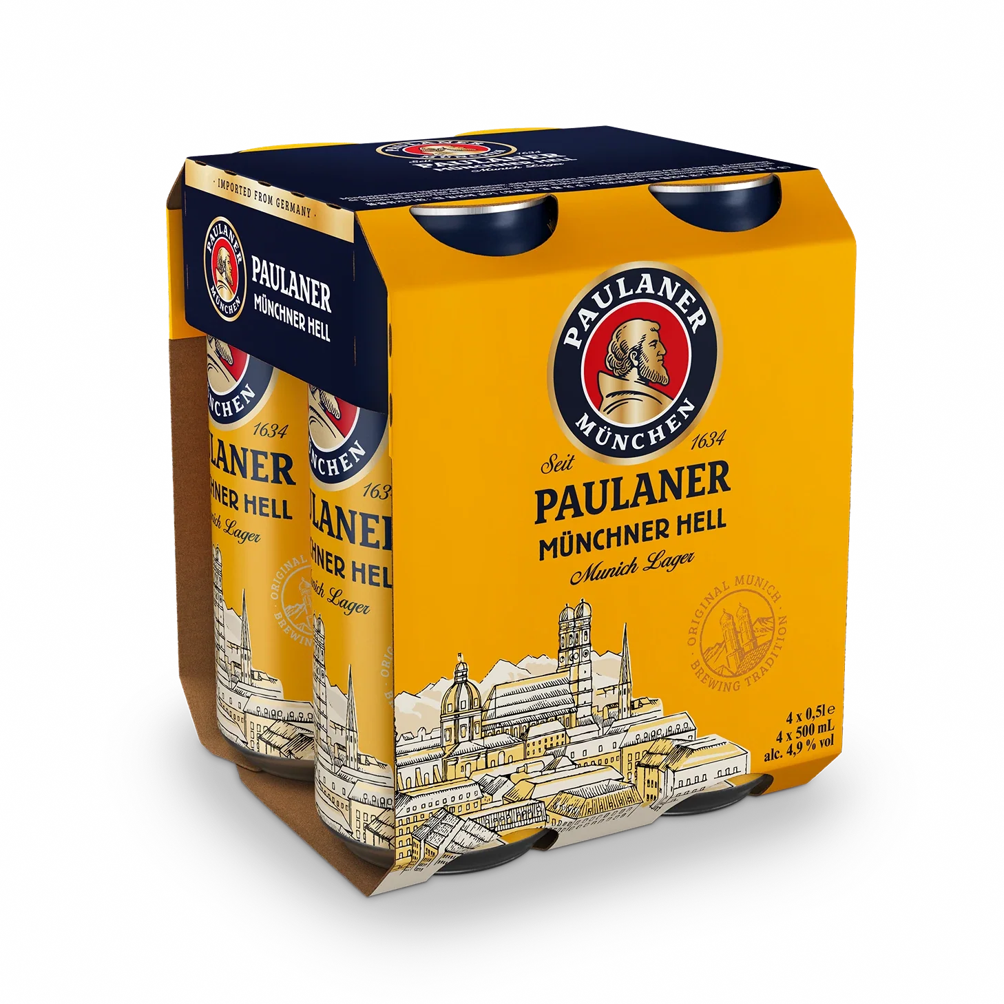 PAULANER MUNICH LAGER 500ML 4PK CAN @ Deerfoot Meadows [1027628]