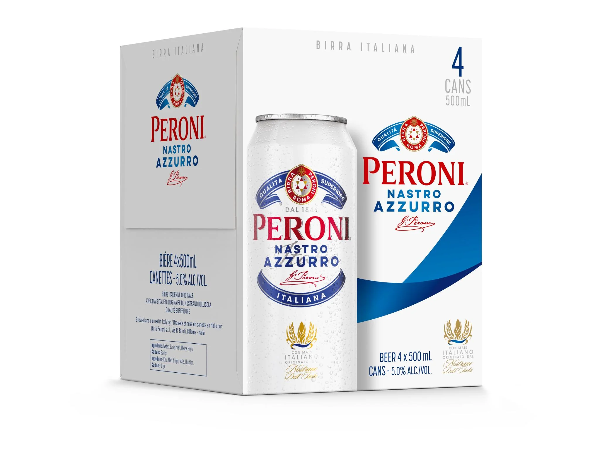 PERONI NASTRO AZZURRO 500ML 4PK CAN @ Signal Hill [1074899]
