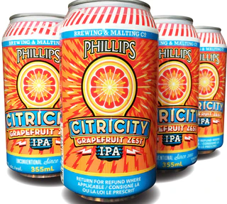 PHILLIPS CITRICITY GRAPEFRUIT ZEST IPA 355ML 6PK CAN @ MacTaggart [1008184]