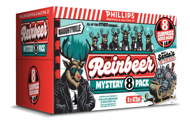 PHILLIPS REINBEER HOLIDAY MYSTERY MIX 473ML 8PK CAN @ MacTaggart [1055405]